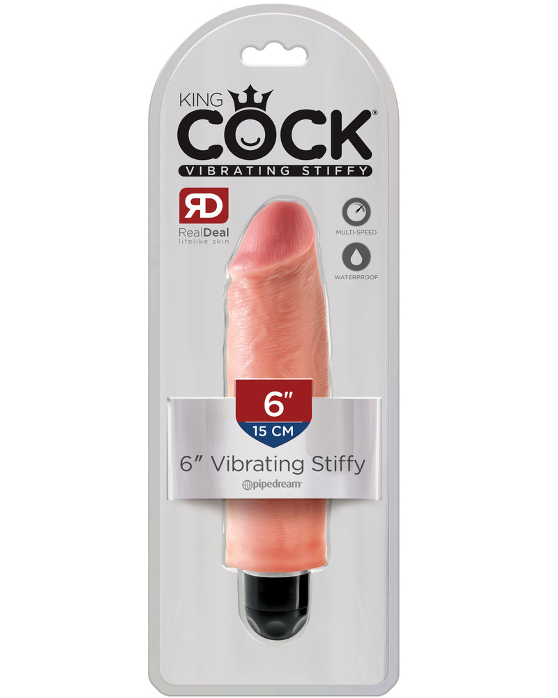 King Cock 6 Inch Vibrating Stiffy - Light