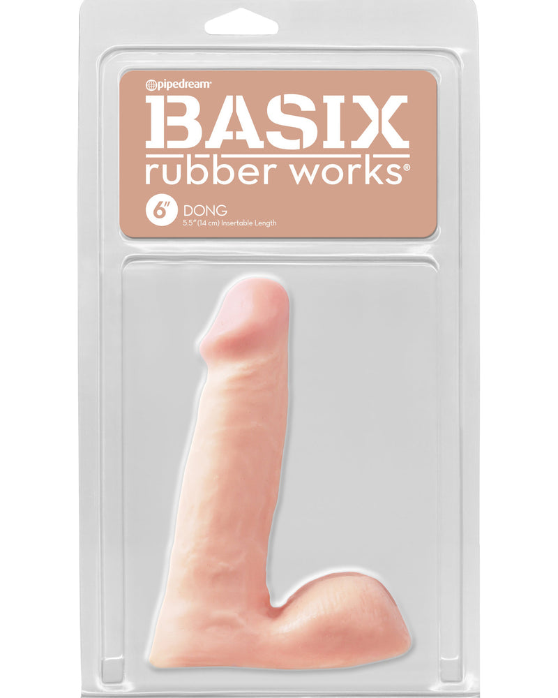 Basix Rubber Works - 6 Inch Dong - Flesh