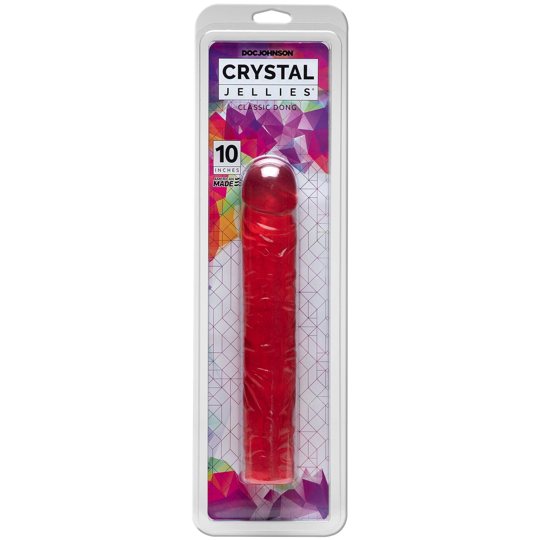 Crystal Jellies Classic Dong 10 Inch - Pink