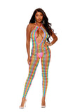 Bodystocking escotado en V - Talla única - Multicolor
