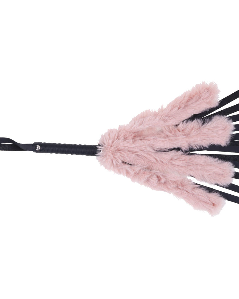 Brat Faux Fur Flogger - Pink/black