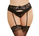 Lace Garterbelt - Queen - Black