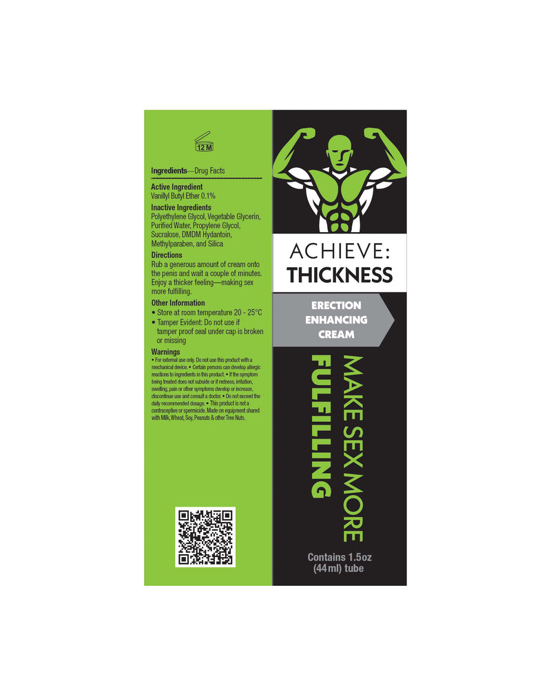 "Achieve Thickness - Erection Enhancement Cream 1.5 Oz LG-BT1103"