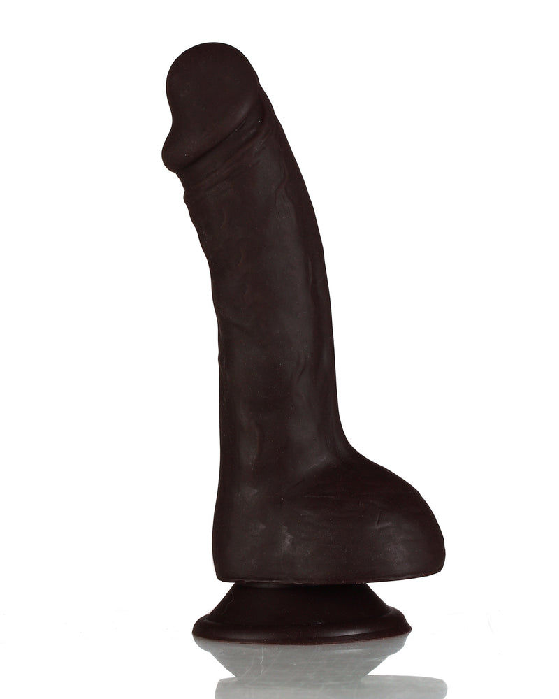 Phoenix Silicone Realistic Veined Suction Cup Dong - Brown