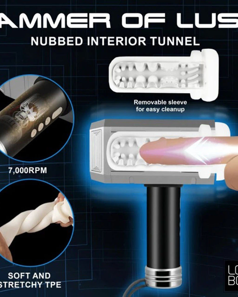 "Thunder Stroker Sucking Masturbator - Silver LB-AH366"