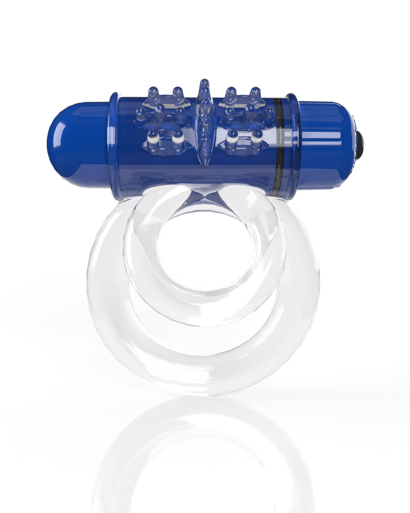 Screaming O 4b - Double O Super Powered Vibrating Double Ring - Blueberry