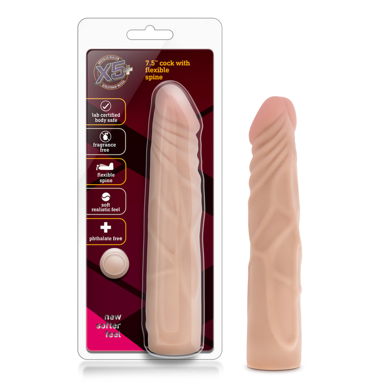 "X5 7.5 Inch Dildo With Flexible Spine BL-26753"