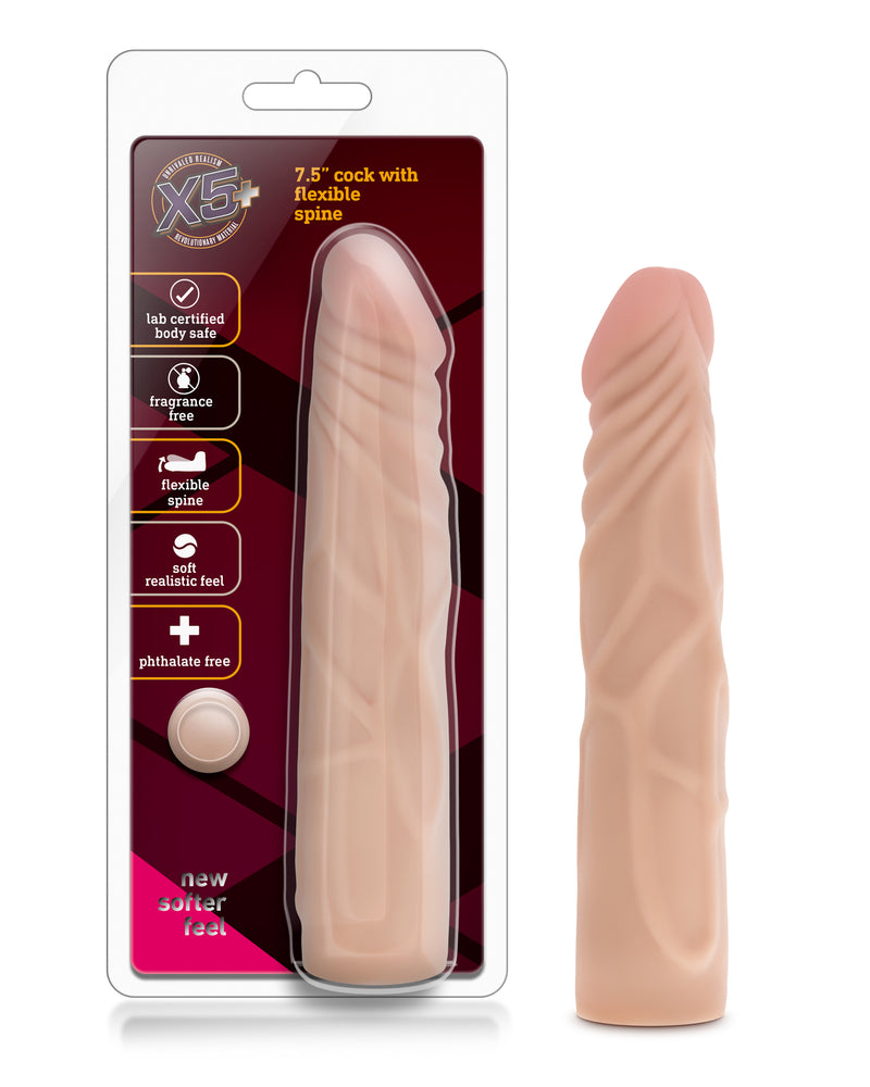 "X5 7.5 Inch Dildo With Flexible Spine BL-26753"
