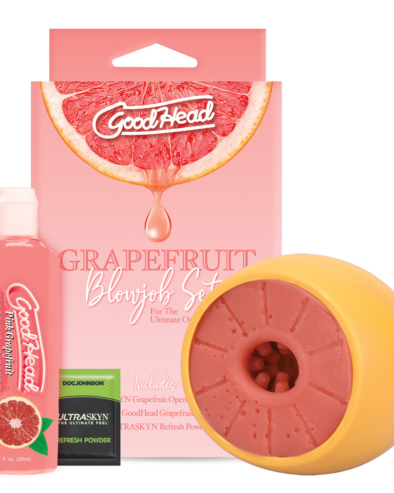 Goodhead - Grapefruit Blowjob Set - Yellow/pink