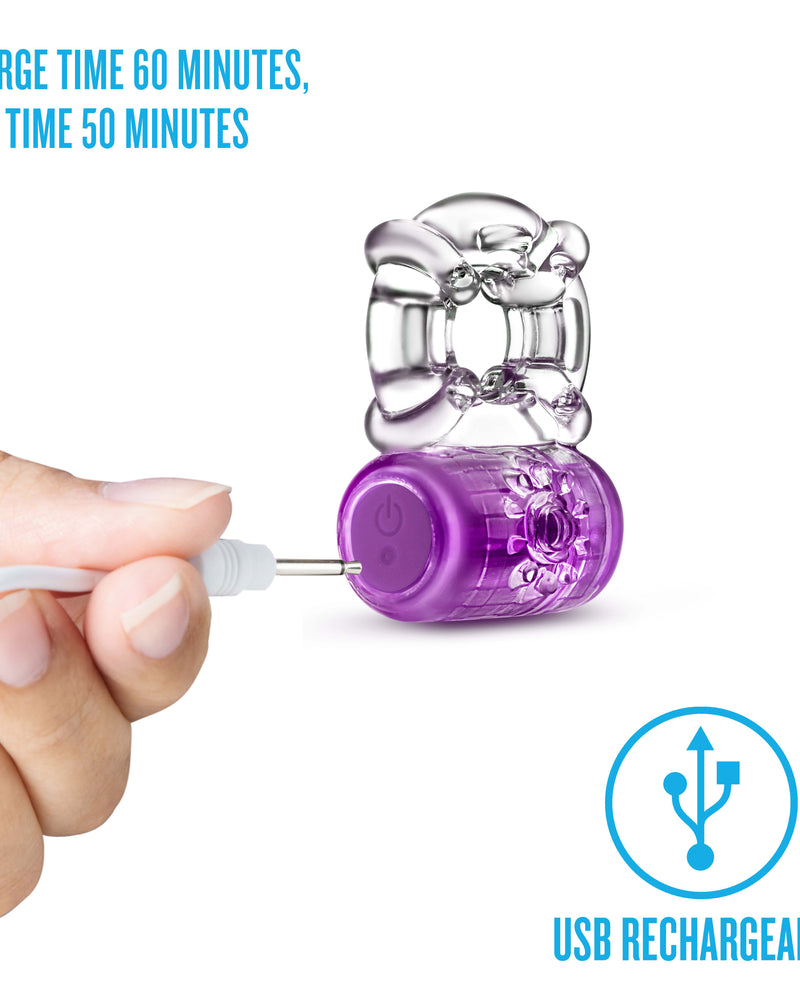 "Play With Me - Pleaser Rechargeable C-Ring - Purple BL-31911"