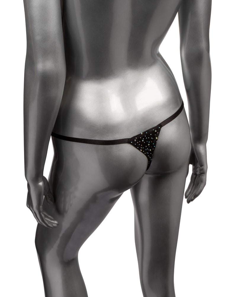 "Radiance Crotchless Thong - One Size - Black SE3000473"