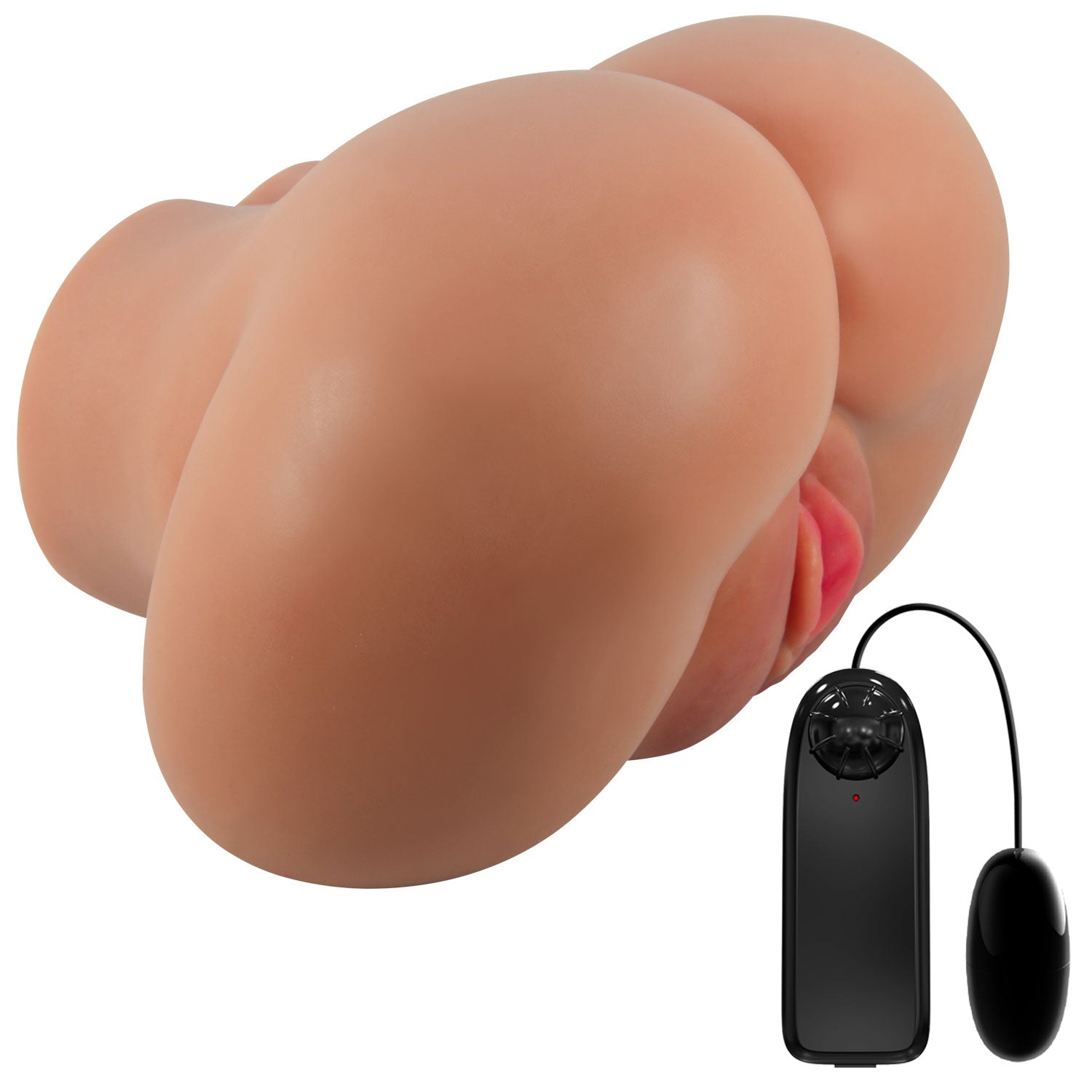 "Luna Realistic Vagina and Ass Vibrator - Tan BM-009244Z-1"