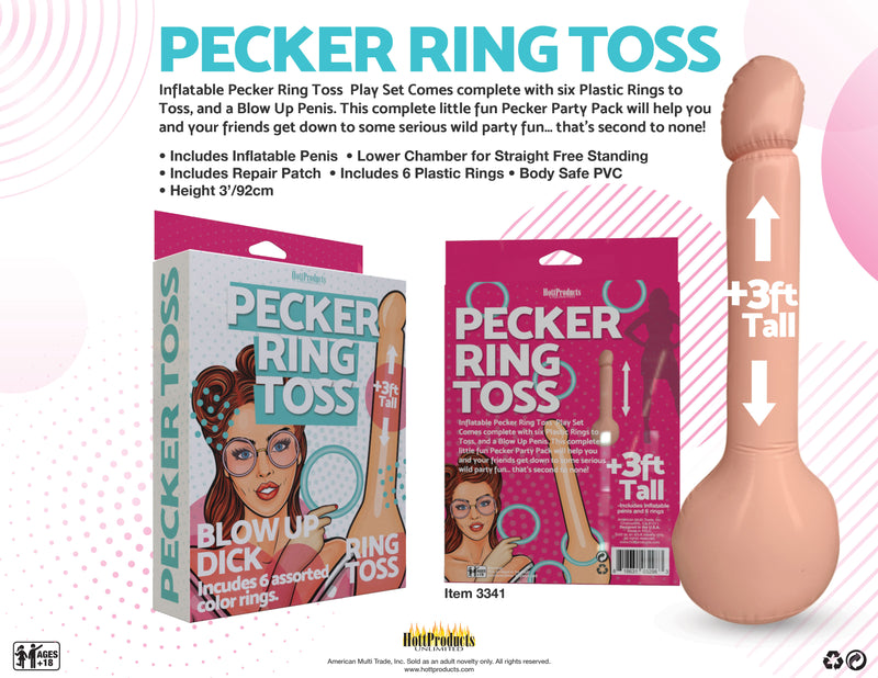 "Inflatable Pecker Ring Toss HTP3341"