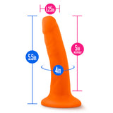 Neo - 5.5 Inch Dual Density Cock - Neon Orange