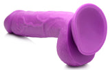 Pop Pecker 8.25 Inch Dildo With Balls - Purple