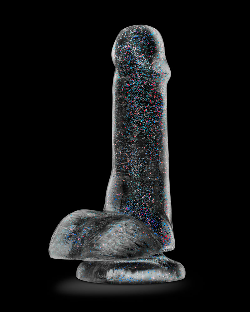 "Naturally Yours - 6 Inch Glitter Cock - Sparkling Clear BL-54309"