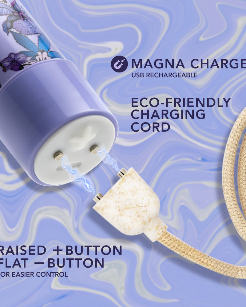 "Limited Addiction - Floradelic - 7 Inch Rechargeable Vibe - Purple BL-14801"