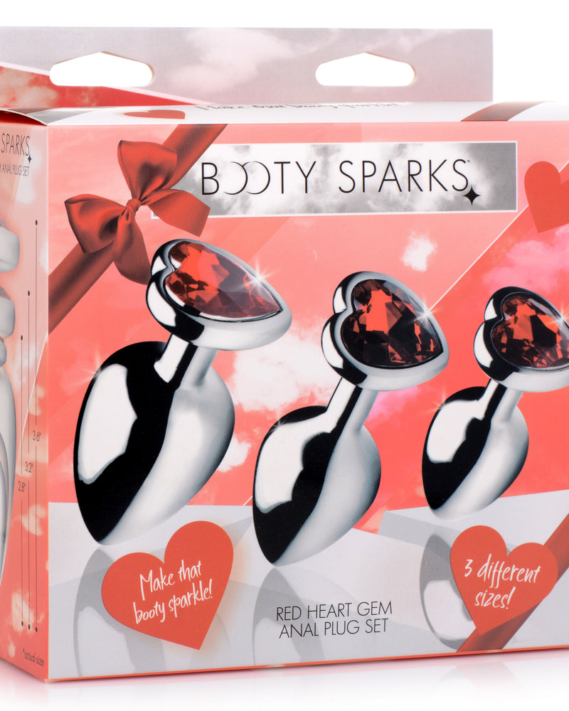 Red Heart Gem Anal Plug Set