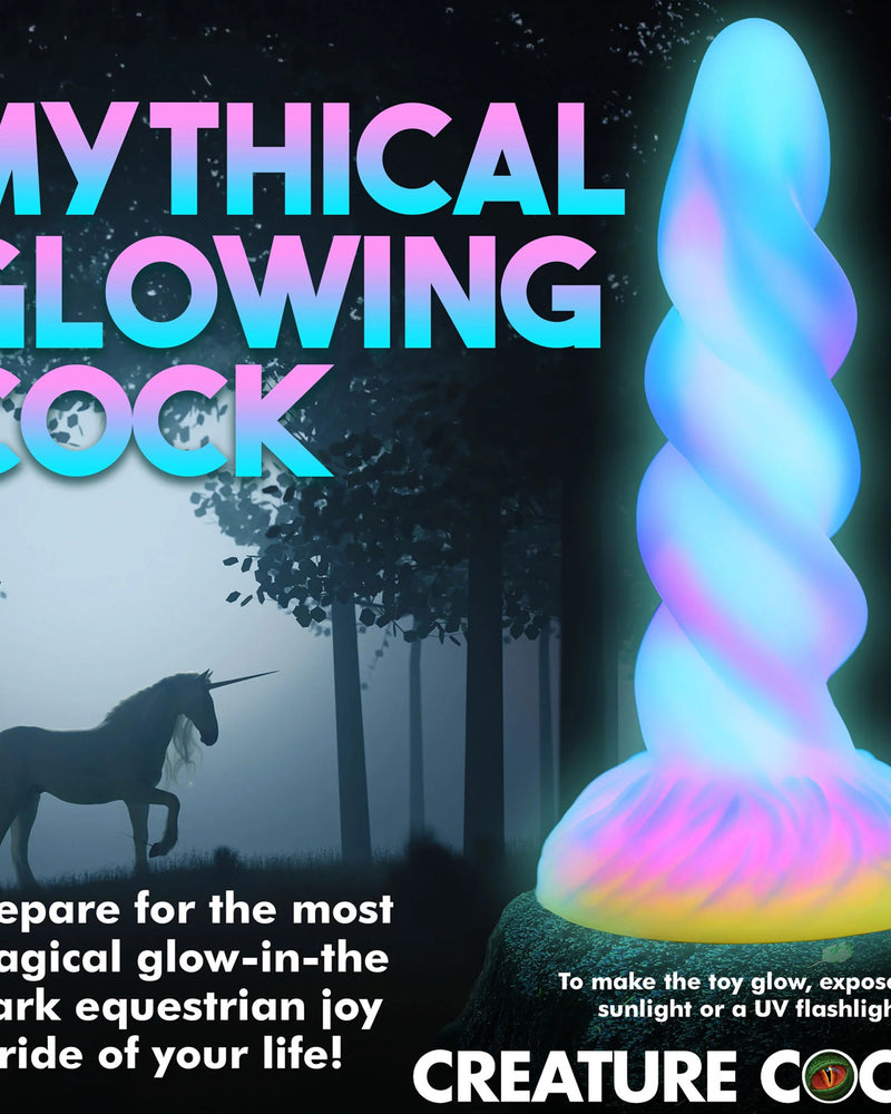 "Moon Rider Glow-in-the-Dark Unicorn Dildo CC-AH276"