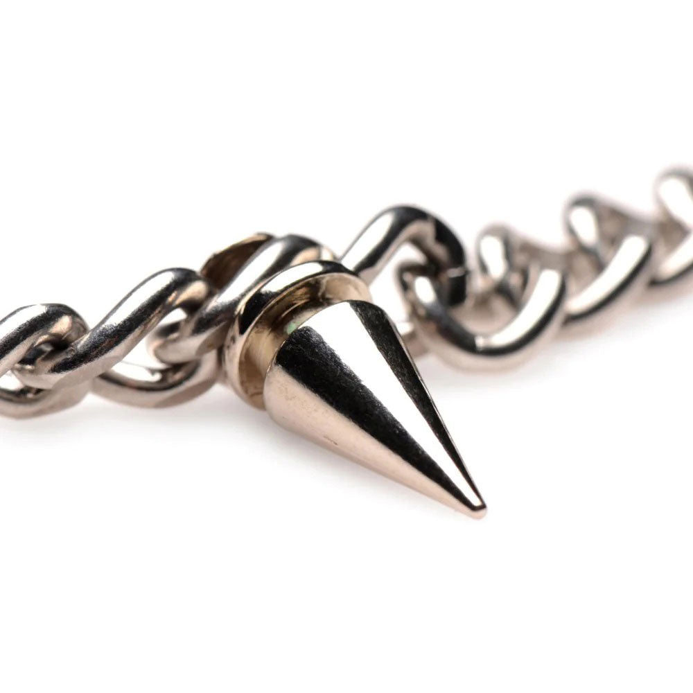 "Punk Spiked Necklace Silver MS-AG972"