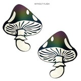 Rainbow Reflective Toadstool Nipple Cover Pasties