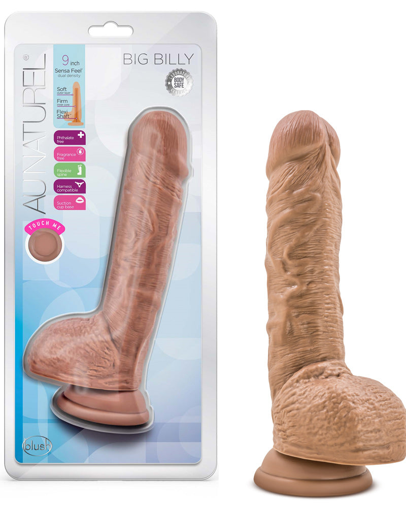 Au Naturel - Big Billy - 9 Inch Dildo - Mocha