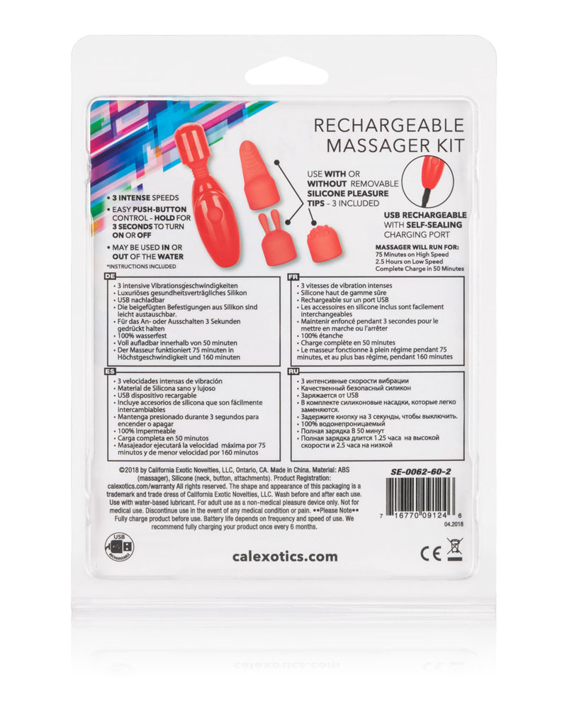 "Rechargeable Massager Kit SE0062602"