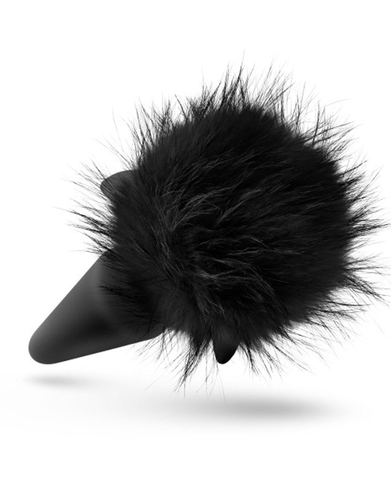 "Anal Adventures - Platinum - Rabbit Tail Plug - Black BL-59225"