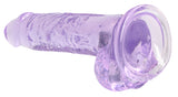 7 Inch Realistic Dildo With Balls - Purple