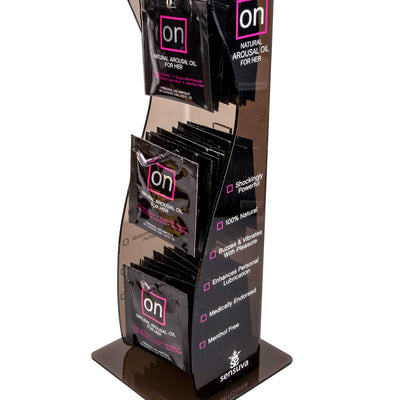 "On Arousal Oil Original 40 Piece Single Use Ampoule Tower Display - Black SEN-VL184-40T"