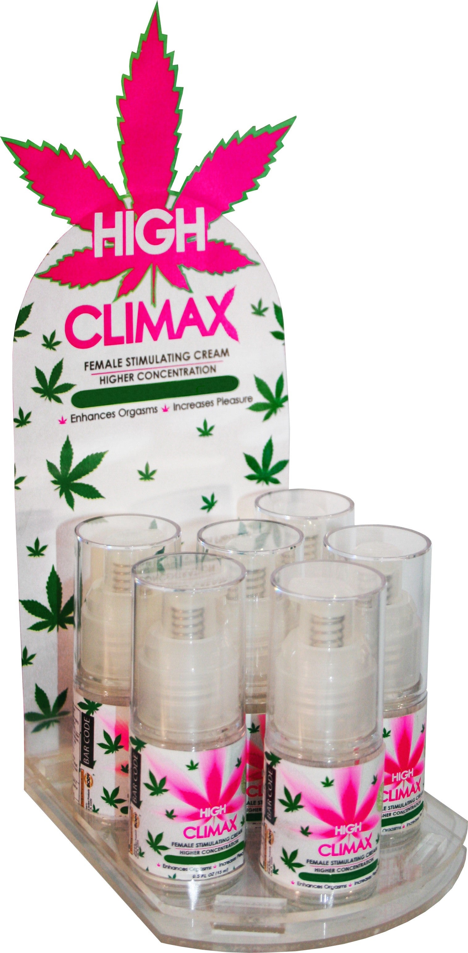 "High Climax Female Stimulating Cream - 0.5 Fl. Oz. / 15 ml - 6 Count Display BA-6HCCD"