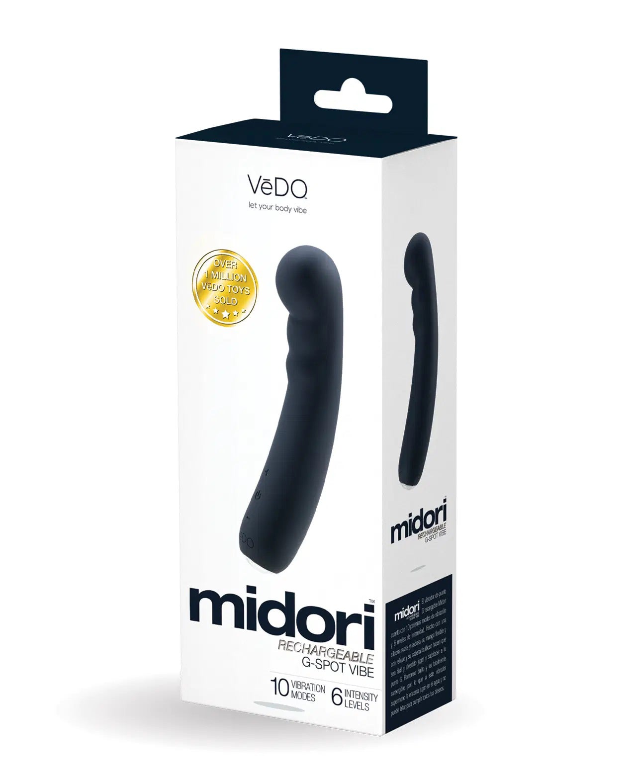 Midori Rechargeable G-Spot Vibe - Just Black