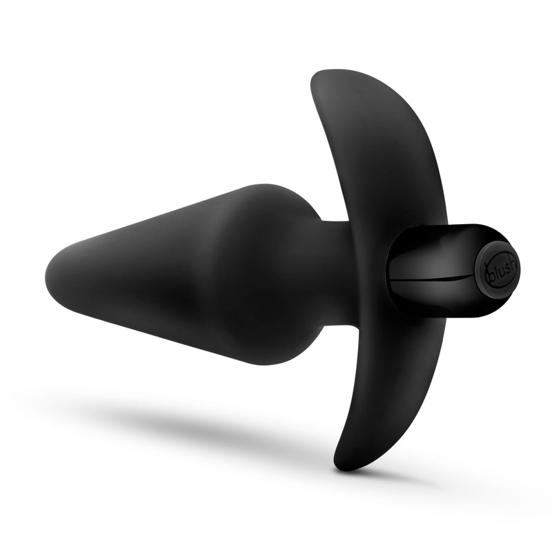 "Anal Adventures Platinum - Silicone Vibrating Plug - Black BL-10595"