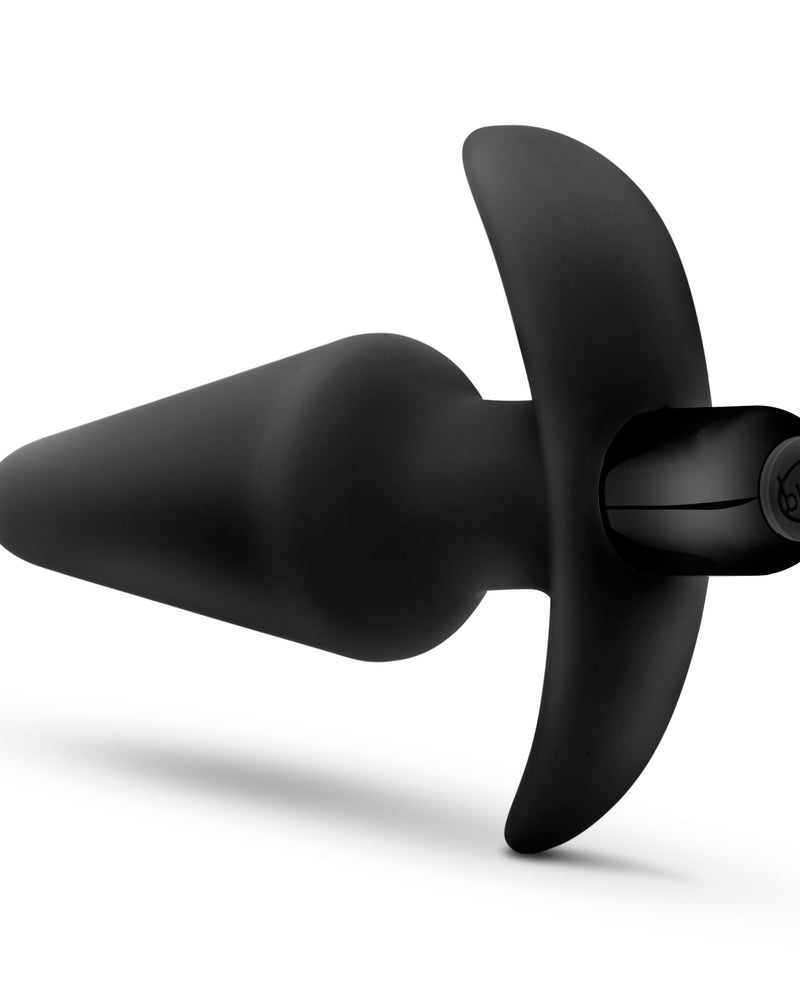 "Anal Adventures Platinum - Silicone Vibrating Plug - Black BL-10595"