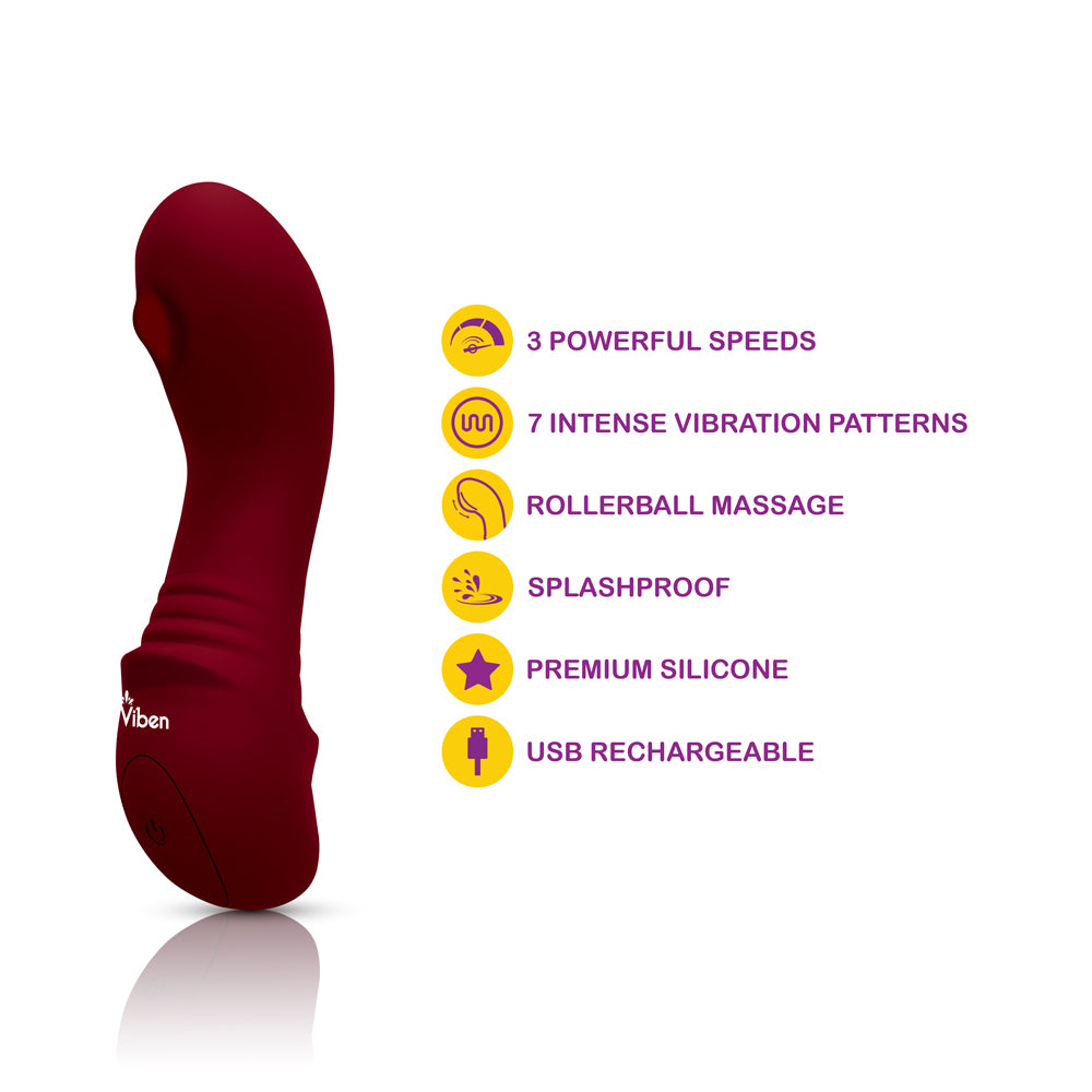 Zaina - Ruby - Intense Mini G-Spot Vibe With Rollerball Massage