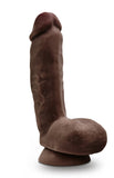 Dr. Skin Glide - 8.5 Inch Self Lubricating Dildo Lubricating Dildo With Balls - Chocolate