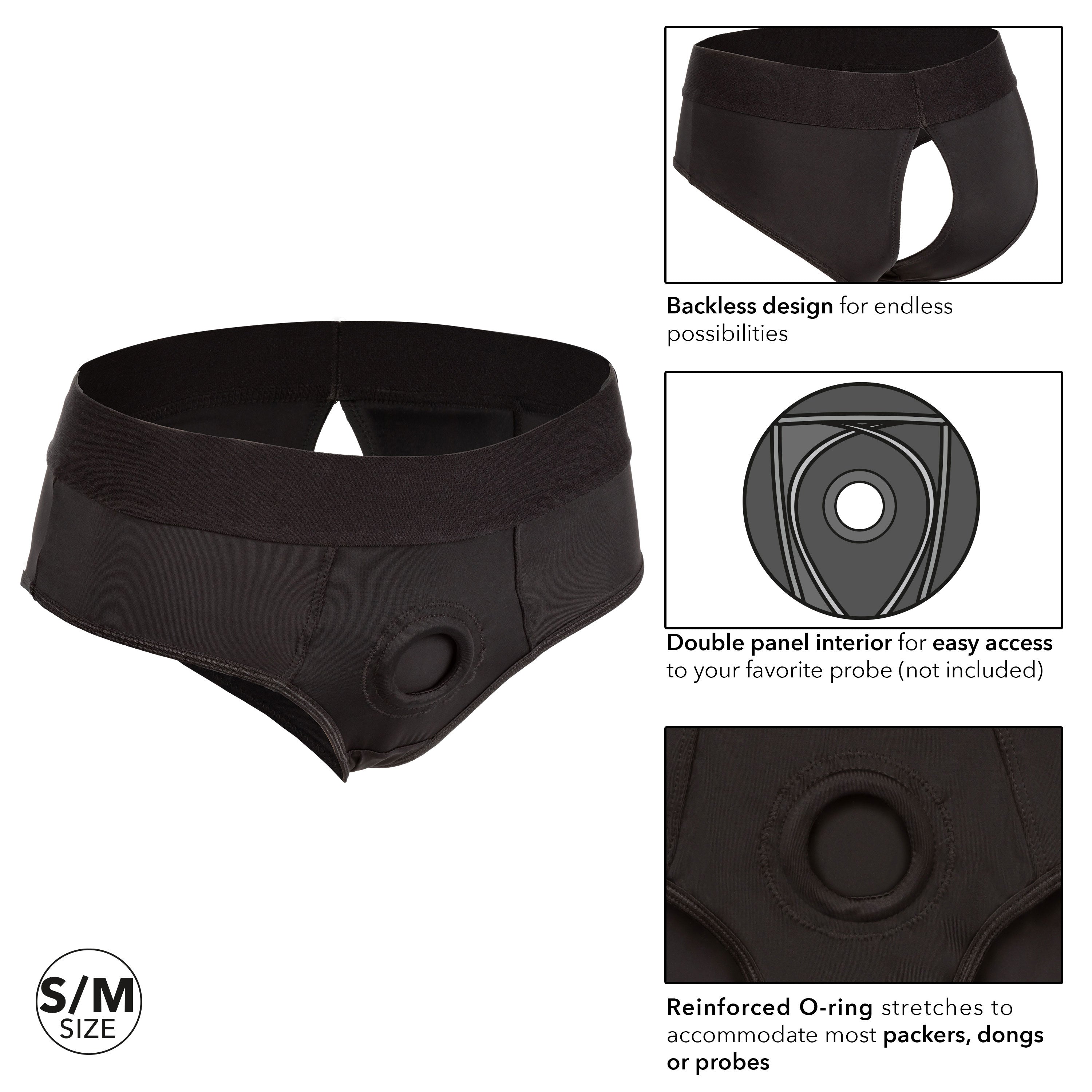 "Boundless Backless Brief - S/m - Black SE2701093"