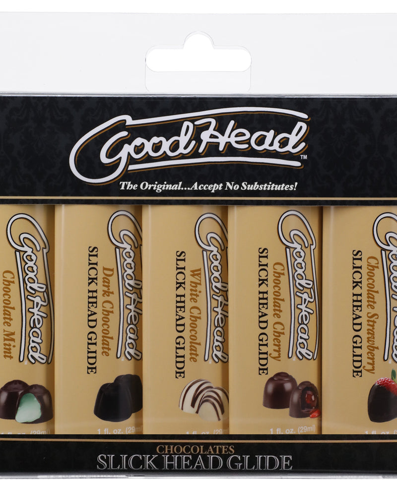 "Goodhead - Slick Head Glide - Chocolate - 5 Pack - 1 Fl. Oz. DJ1361-46-BX"