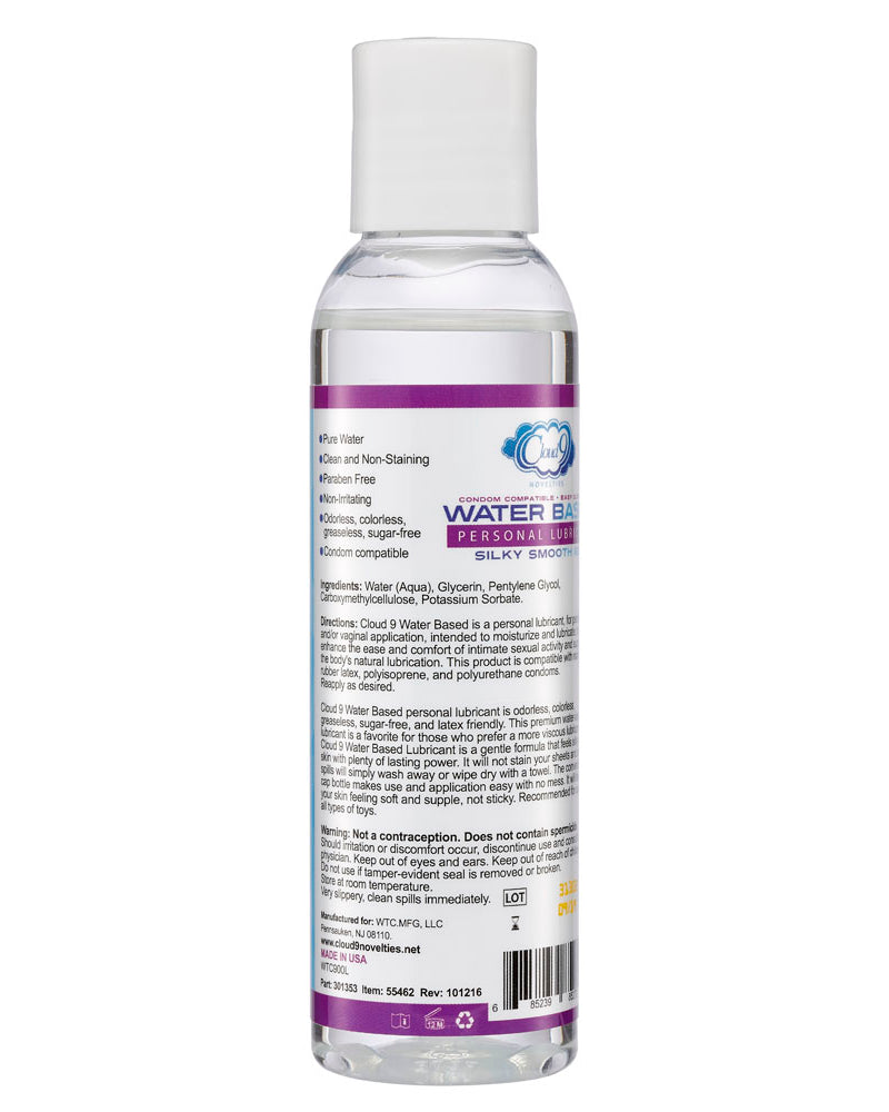 "Cloud 9 Water Based Personal Lubricant 4 Oz WTC900L"