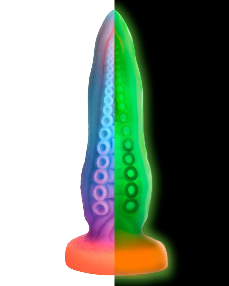 "Tenta-Cock Glow-in-the-Dark Silicone Dildo CC-AH289"