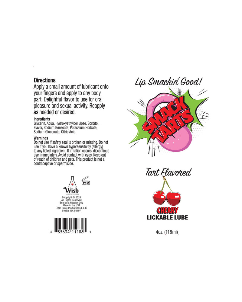 "Smack Tarts 4oz Lickable Flavored Lubricant-Cherry LG-BT420"