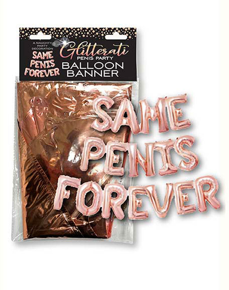 "Glitterati Same Penis Balloon Banner - Pink LG-CP1100"