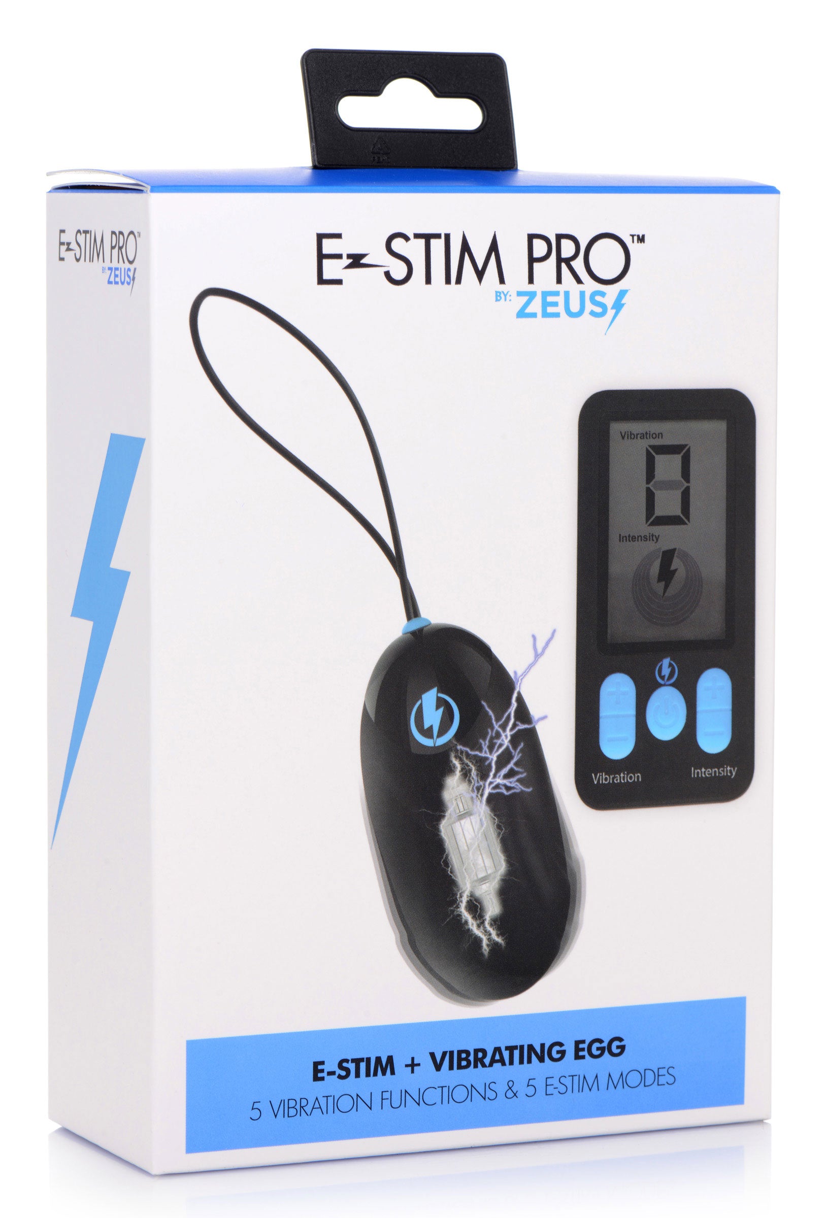 "E-Stim Pro Silicone Vibrating Egg With Remote Control - Black ZE-AG662"