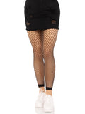 Industrial Net Footless Tights - One Size - Black