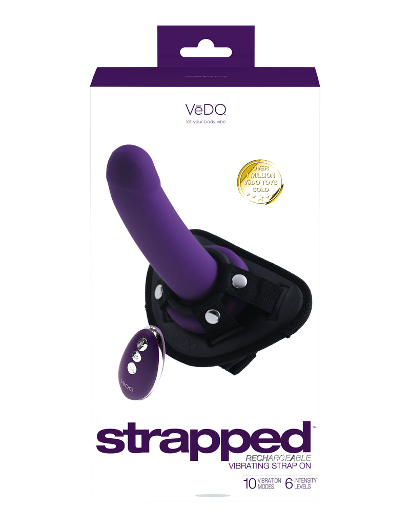 Strapped Rechargeable Strap on - Purple