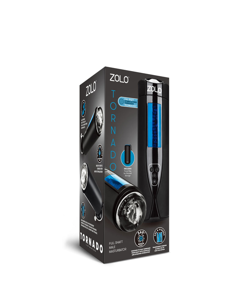 "Zolo Tornado Rechargeable Masturbator - Black X-ZO6030"