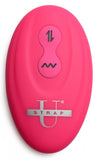 Mighty-Thrust Thrusting and Vibrating Strapless Strap-on With Remote - Pink