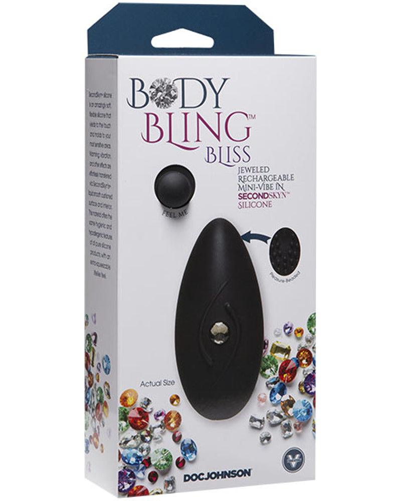 Body Bling - Clit Caress Mini-Vibe in Second Skin Silicone - Silver