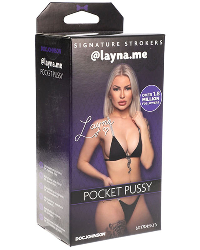 "Signature Strokers - Girls of Social Media - layna.me - Ultraskyn Pocket Pussy DJ5510-05-BX"