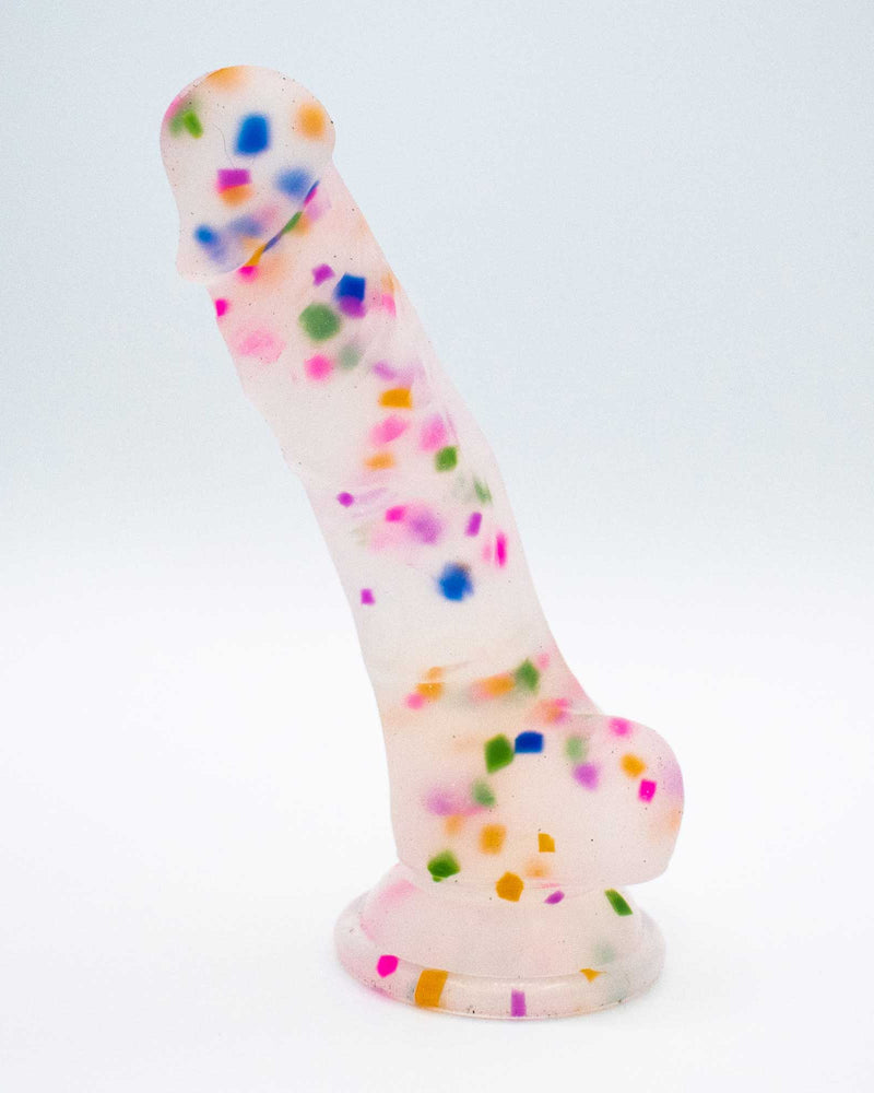 Cock-a-Palooza Confetti Silicone Suction Dildo